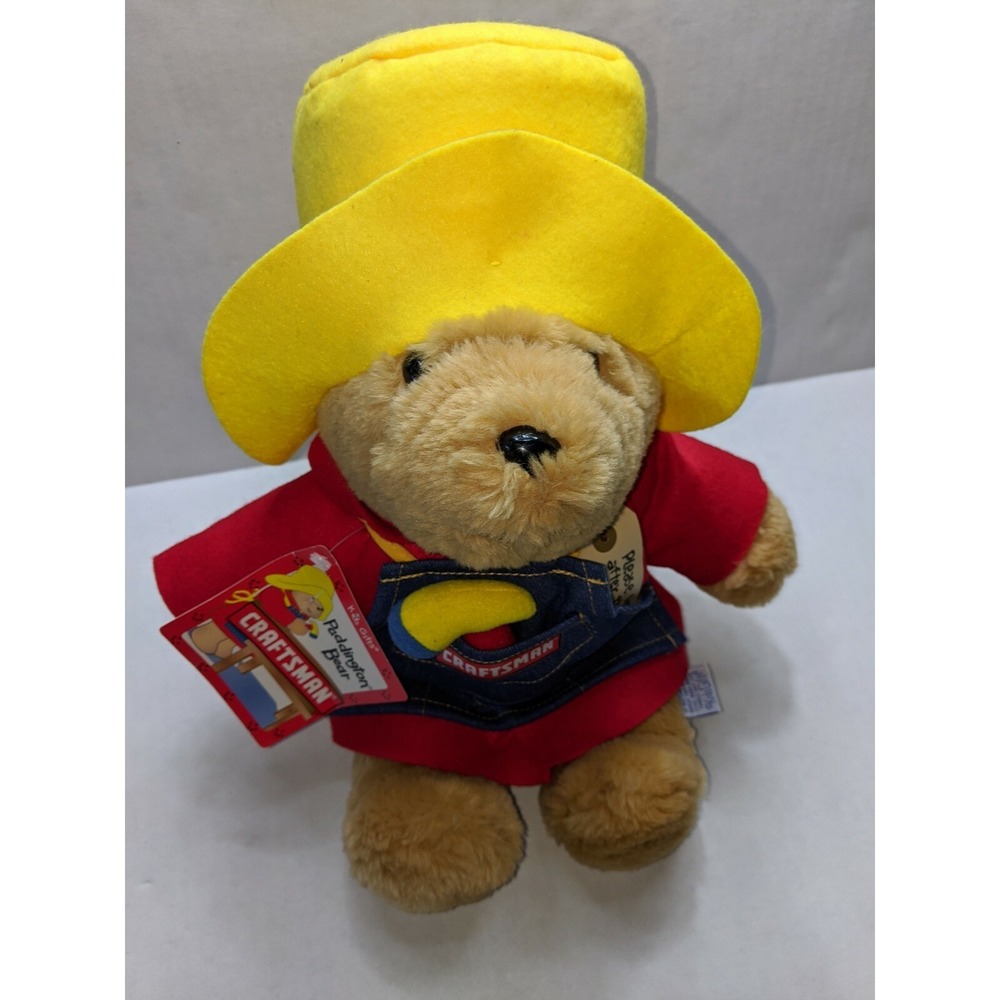Vintage Paddington Bear Plush Sears Craftsman Original Tag 16 Inches